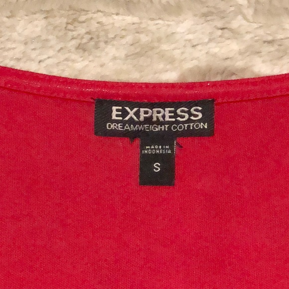 Red top with ruffles around neckline. - Picture 2 of 2